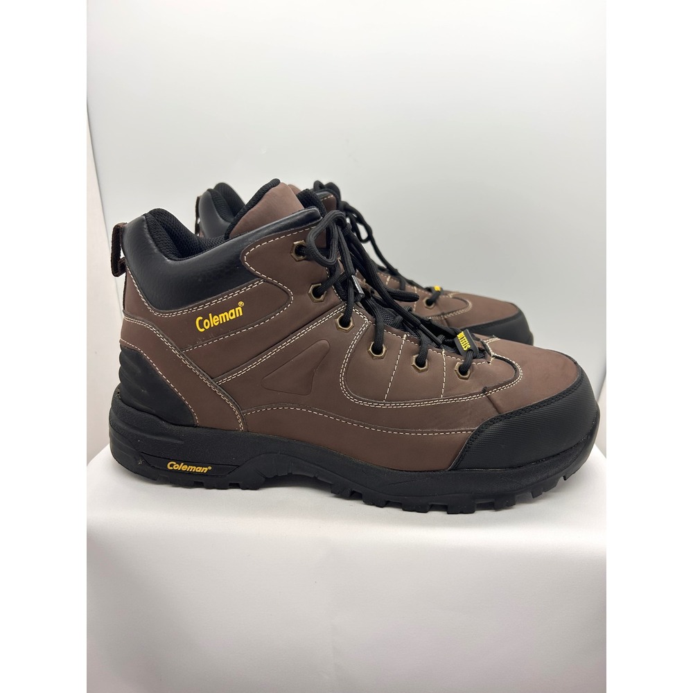Coleman Foundation ST Mens 12 W Steel Toe Work Boots Brown ASTM F2413-18